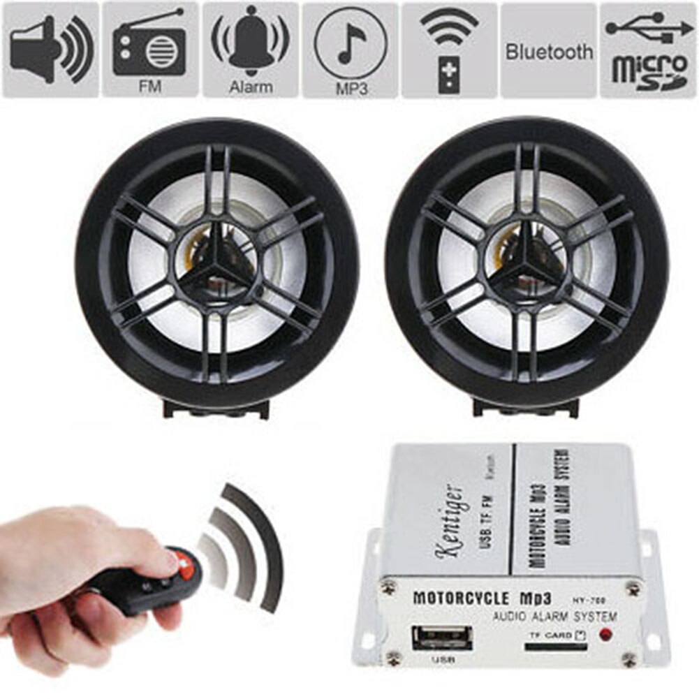 DC 12V Motorcycle MP3 Player Motorbike Anti-theft Radio MP3 Audio Player Speaker Uniuversal Motorcycle Accessories