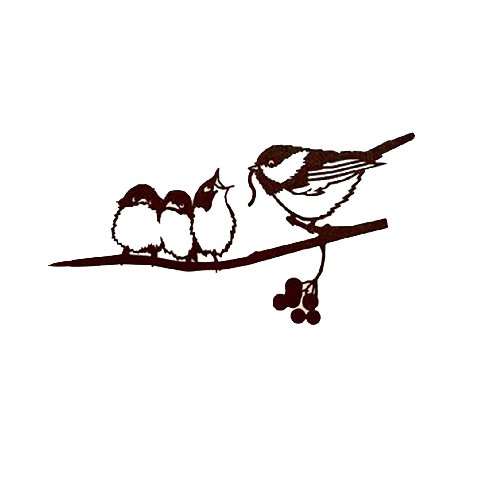 Tuin Art Outdoor Tuin Achtertuin Tak Metalen Rvs Art Metalen Vogel Yard Art Boom Vogel Dier Tuin Decoratie: A