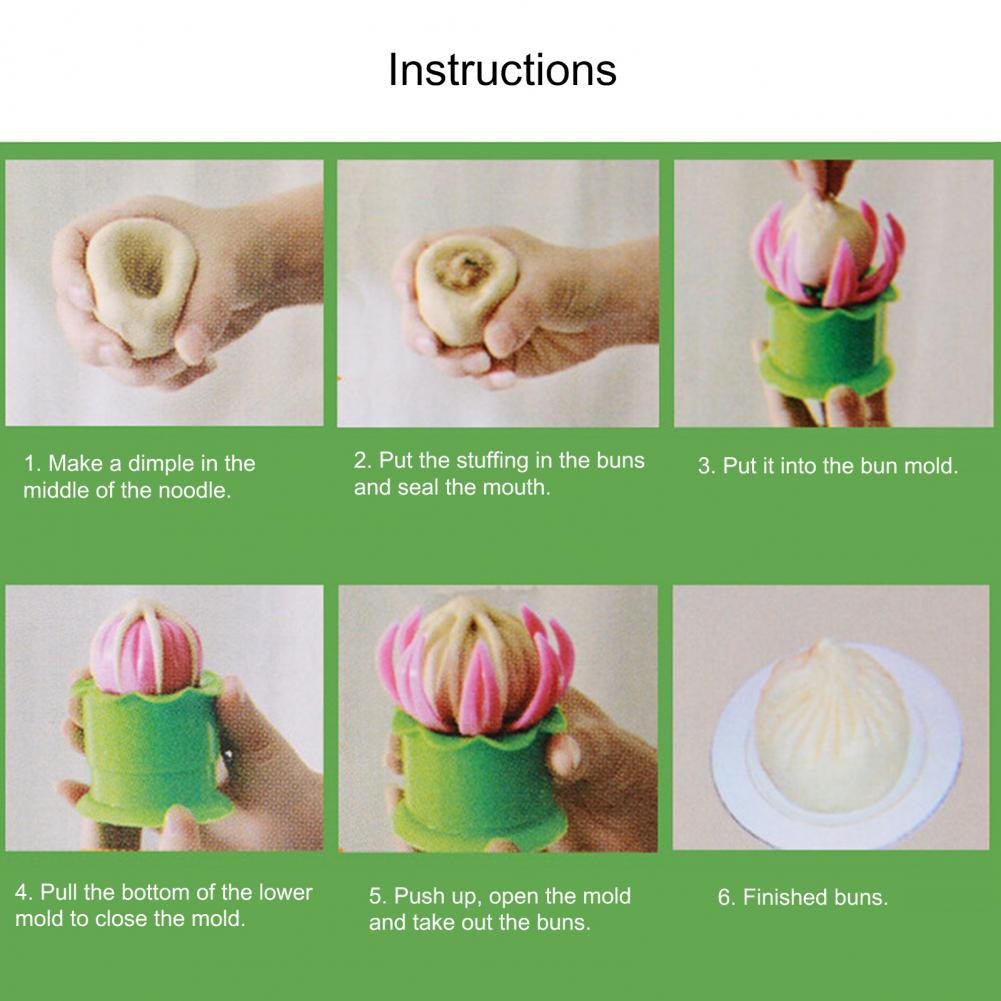 Chinese Bun Mold Steamed Stuffed Bun Making Mould Covenient Easy to Use Multicolor Steamed Bun Dumpling Maker Mold for Household