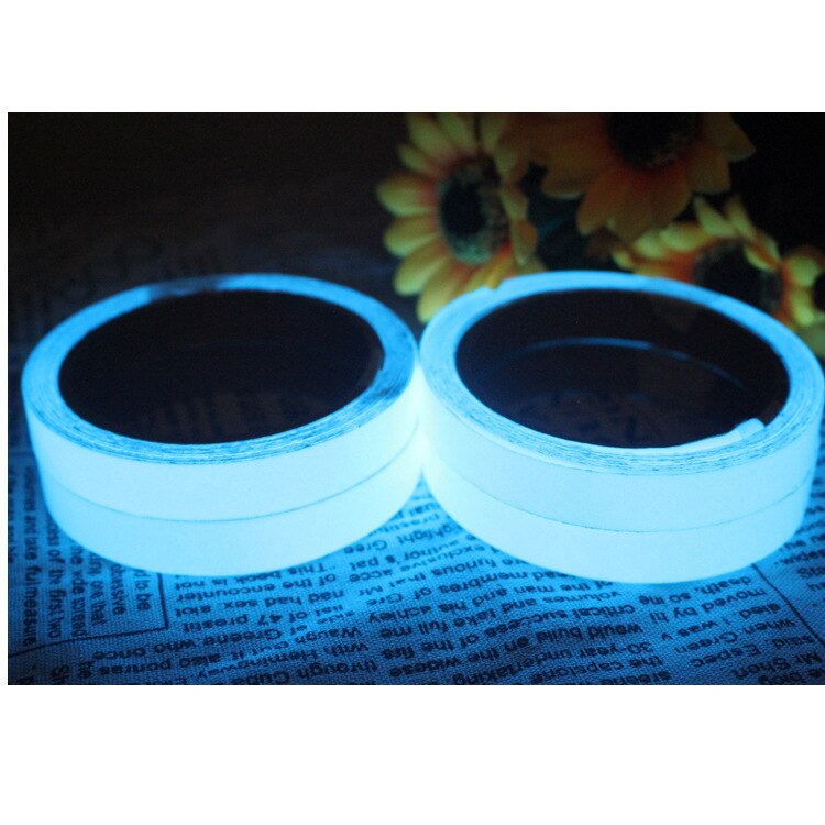 Tape Luminous Self-adhesive Tape Glow in The Dark Stage Safety Warning Party Emergency Logo Halloween Christmas Xmas: blue / 1m x 3m
