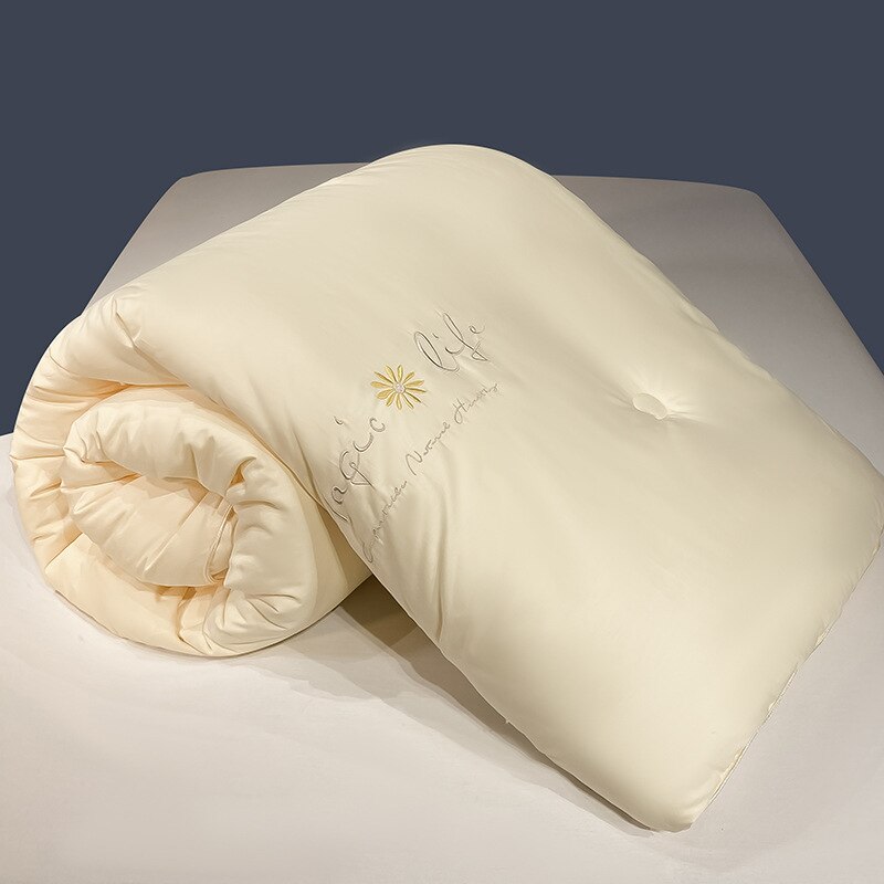 Couette épaisse et confortable en fibre de soja, hiver printemps automne: 150x210 cm / Beige
