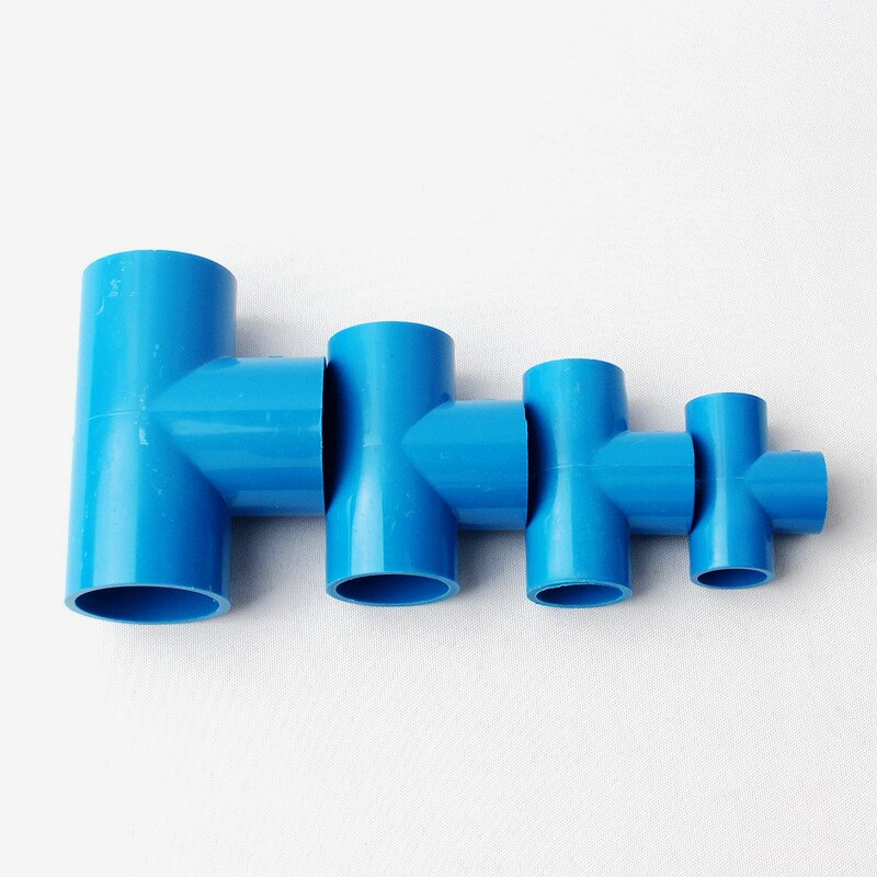 15pcs PVC Pipe Fittings Inner Dia 20 mm/25 mm/32 mm/40 mm Blue Equal Tee Connectors Garden Irrigation System PVC Water Pipe