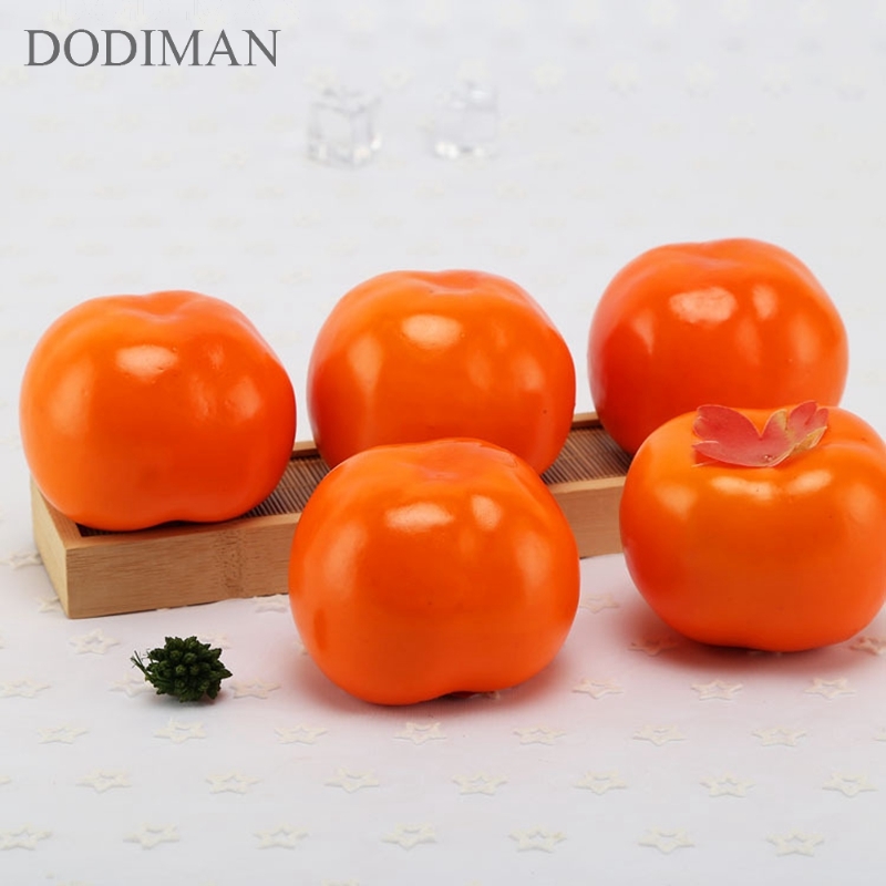 Simulation frugt model skum persimmon fotografering rekvisitter hjem jul indretning tilbehør vindue display møbler
