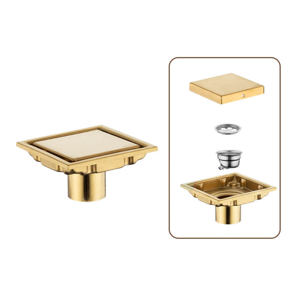 304 Stainless Steel Square Floor Waste Drain Tile Insert Accessories Large Flow Draine Drain Anti-odor Shower Grates Toilet: Red