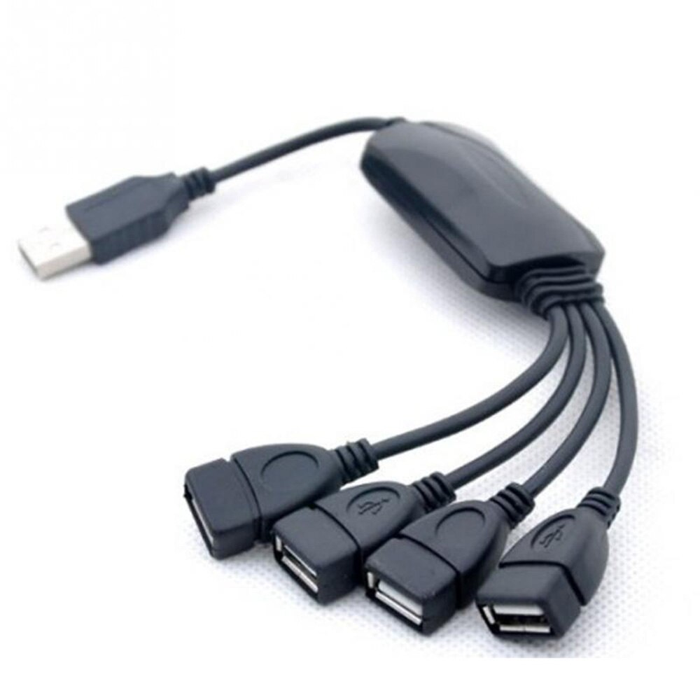 4 ports USB Hub Black 4 Port USB 2.0 480Mbps Mini Hub for Laptop PC USB 2.0 Hub Support USB1.0/1.1