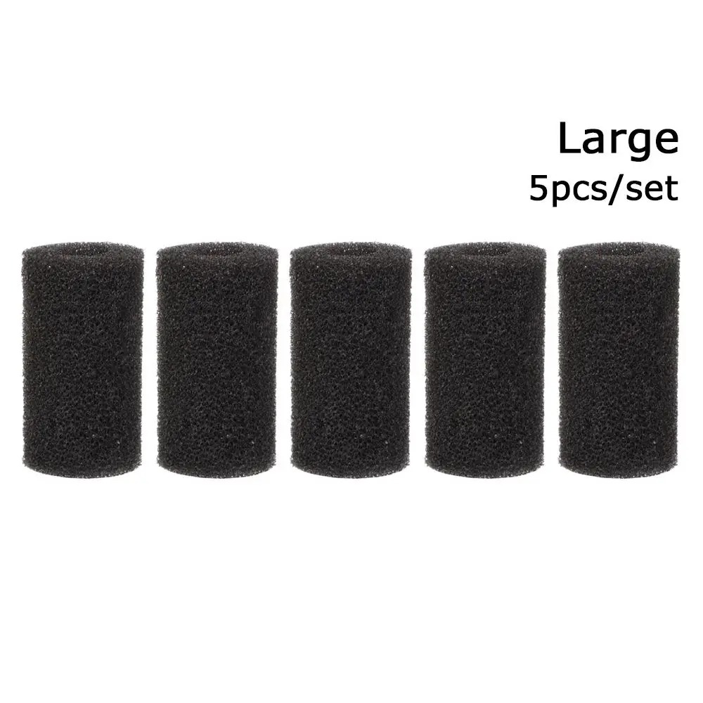Esponja prefiltro para acuario, filtro de entrada de flujo para pecera, rollo de espuma para evitar peces pequeños, camarones, herramienta de barril de filtro de succión: Negro