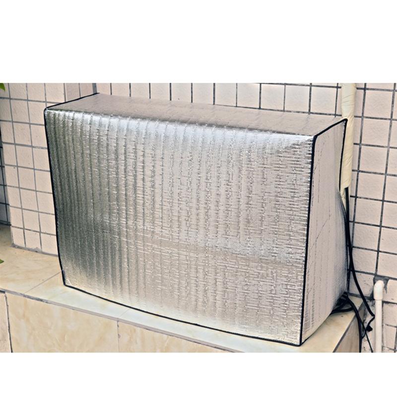 1pc Aluminium Film Dust Cover Conditioner Cover Sun Shade Protective Case For Outside Air Conditioning Protection cover