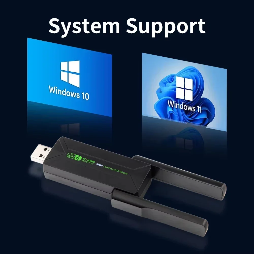 WiFi 6 AX900 BT5.4 USB Adapter Dual Band 2,4G/5Ghz Drahtlose Netzwerk Karte WiFi 6 USB Sender empfänger Dongle Für Win 10/11 PC