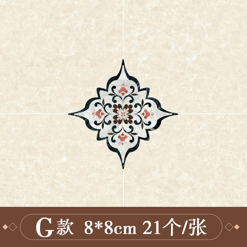 21pcs Self Adhesive PVC Ceramic Tile Stickers Waterproof Wall Sticker Art Diagonal Floor Stickers Kitchen Decorative Sticker