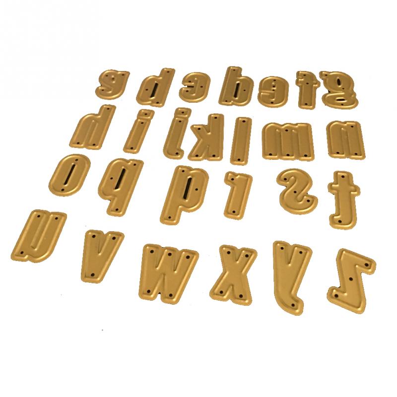 26 stks/set Hoofdletters kleine Alfabet Letters Metalen Stansmessen Stencils voor DIY Scrapbooking Embossing Kaarten