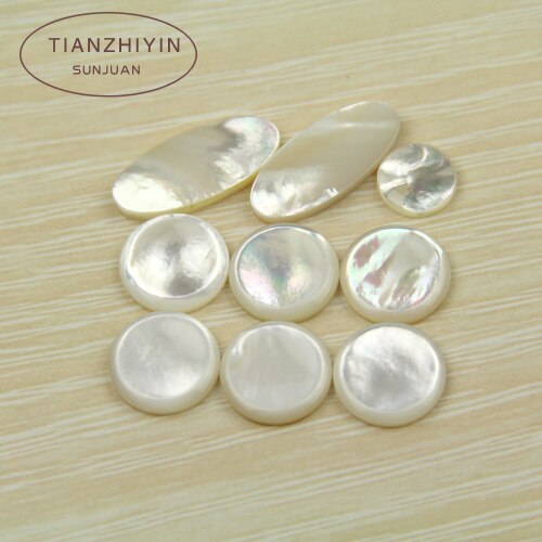 1 SET saxophone finger button pearl real abalone shell Repair partsbuttons real mother of pearl inlays keys Abalone shell: B