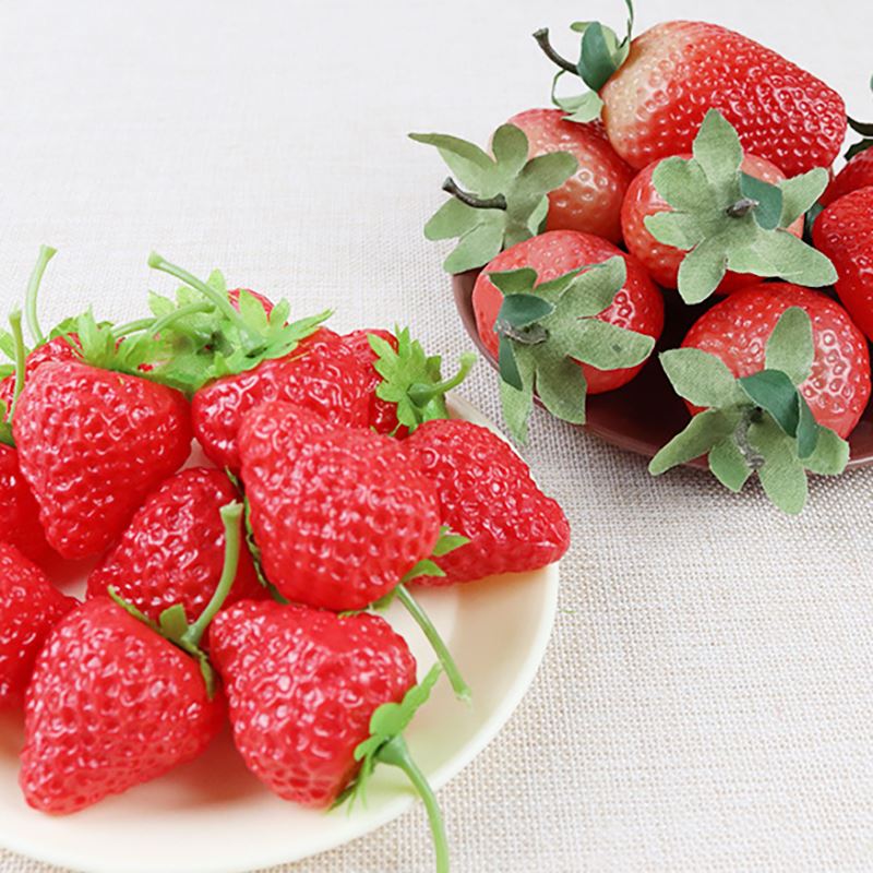 Inrichting Artikel Simulatie Aardbei Model Kunstmatige Aardbei Vruchten Realistische Plastic Aardbei Model Rekwisieten Decoratie