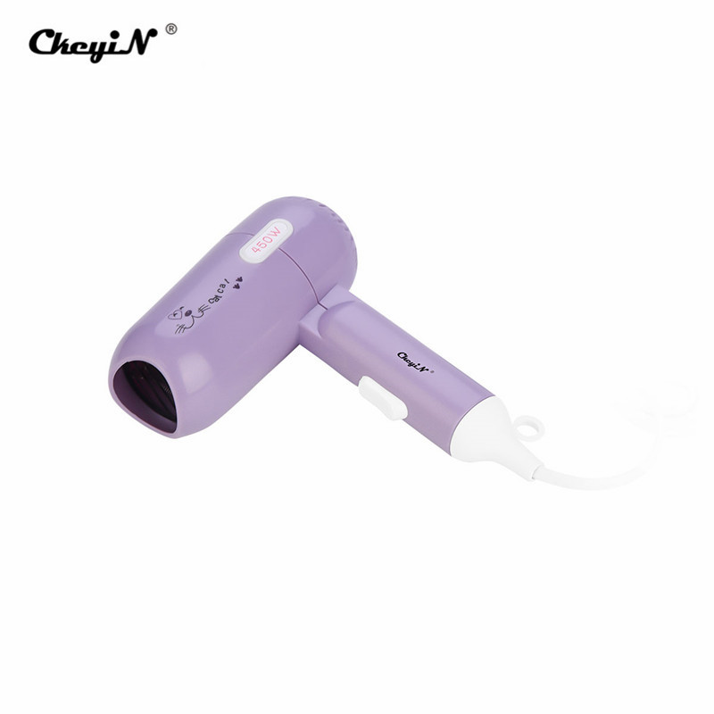 CkeyiN 450W Fast Drying Low Noise Portable Travel Household Hair Dryer Traveller Hair Dryer Compact Powerful Blower