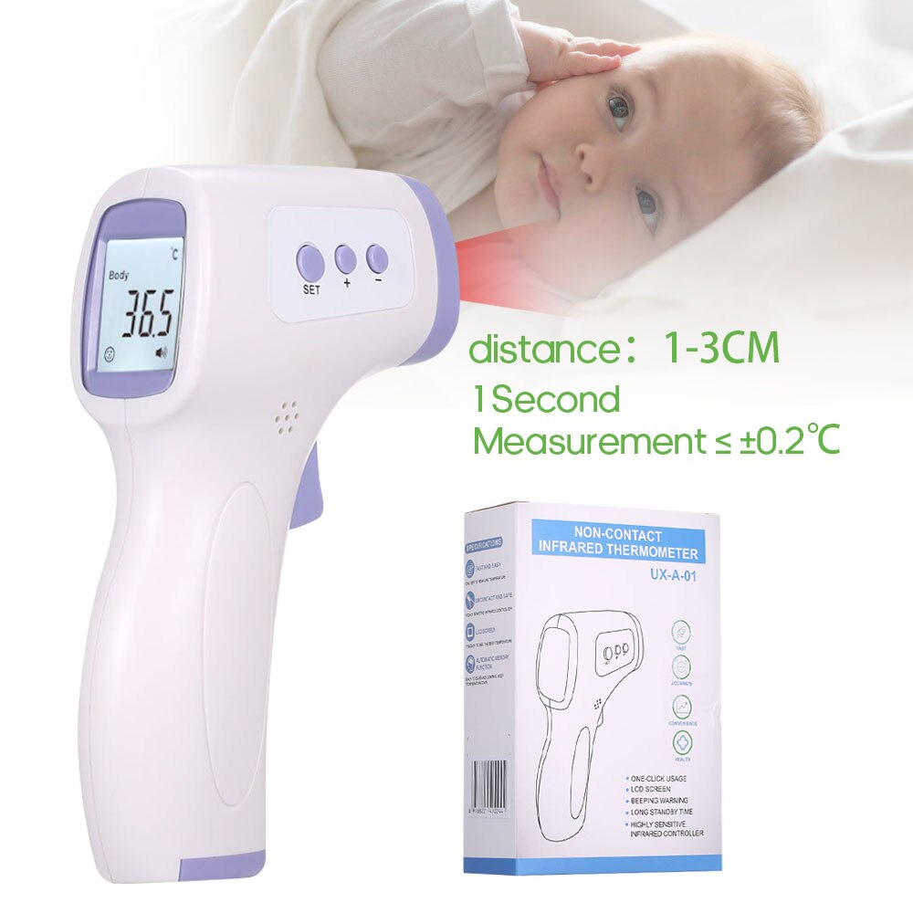 Infrarød pannetermometer digital termometer berøringsfri temperatur ℃ og ℉ omskiftbar høypresisjonsmåleenhet: Type 8