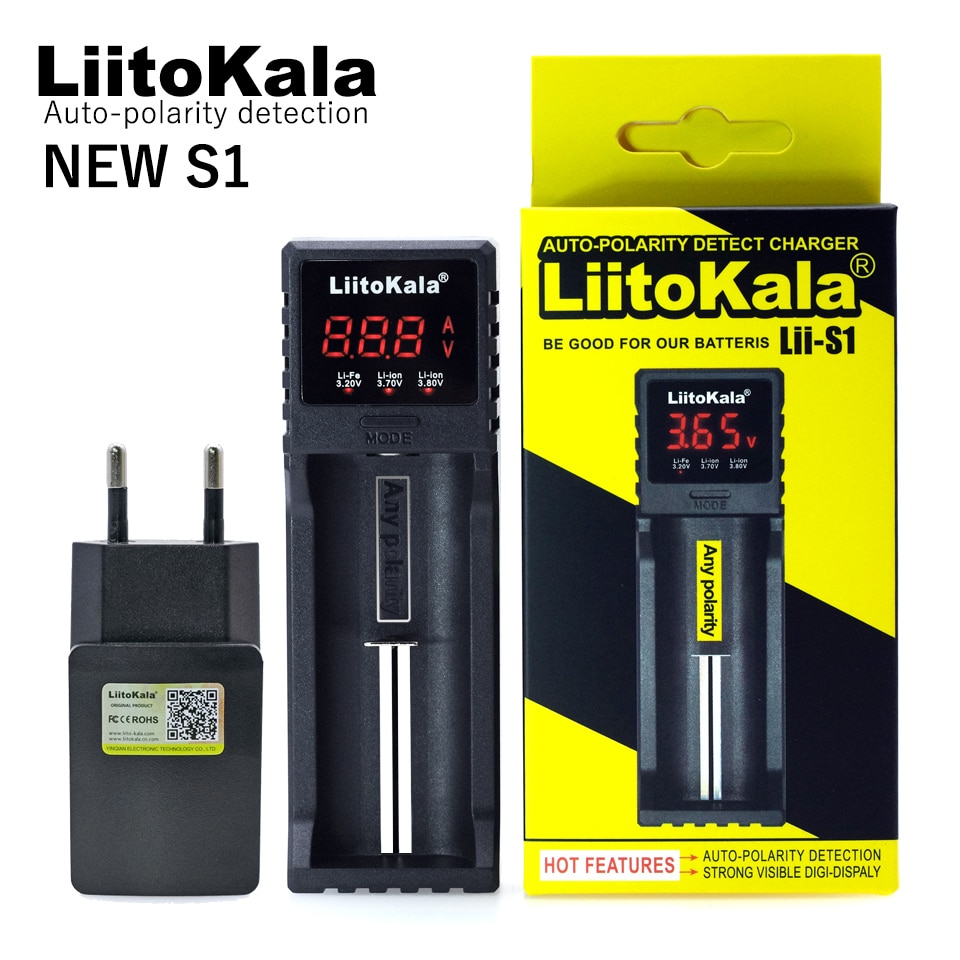 Echte/Originele Liitokala Lii-S1 Batterij Oplader 202 402 18650 26650 Aa Aaa, Auto-Polariteit Detectie