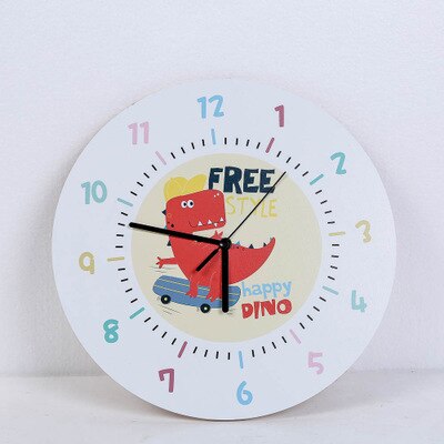 Modern Unicorn Wall Clock Sticker Mute Digital 3D Wall Clock Living Room Children'S Room Cartoon Decoration: 11