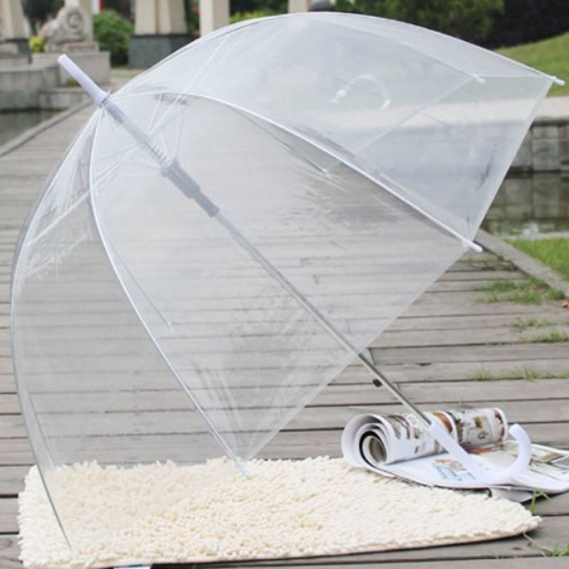Paraguas transparente con forma de cúpula de burbuja para exteriores, sombrilla a prueba de viento, decoración de deshierbe de princesa, G5GB