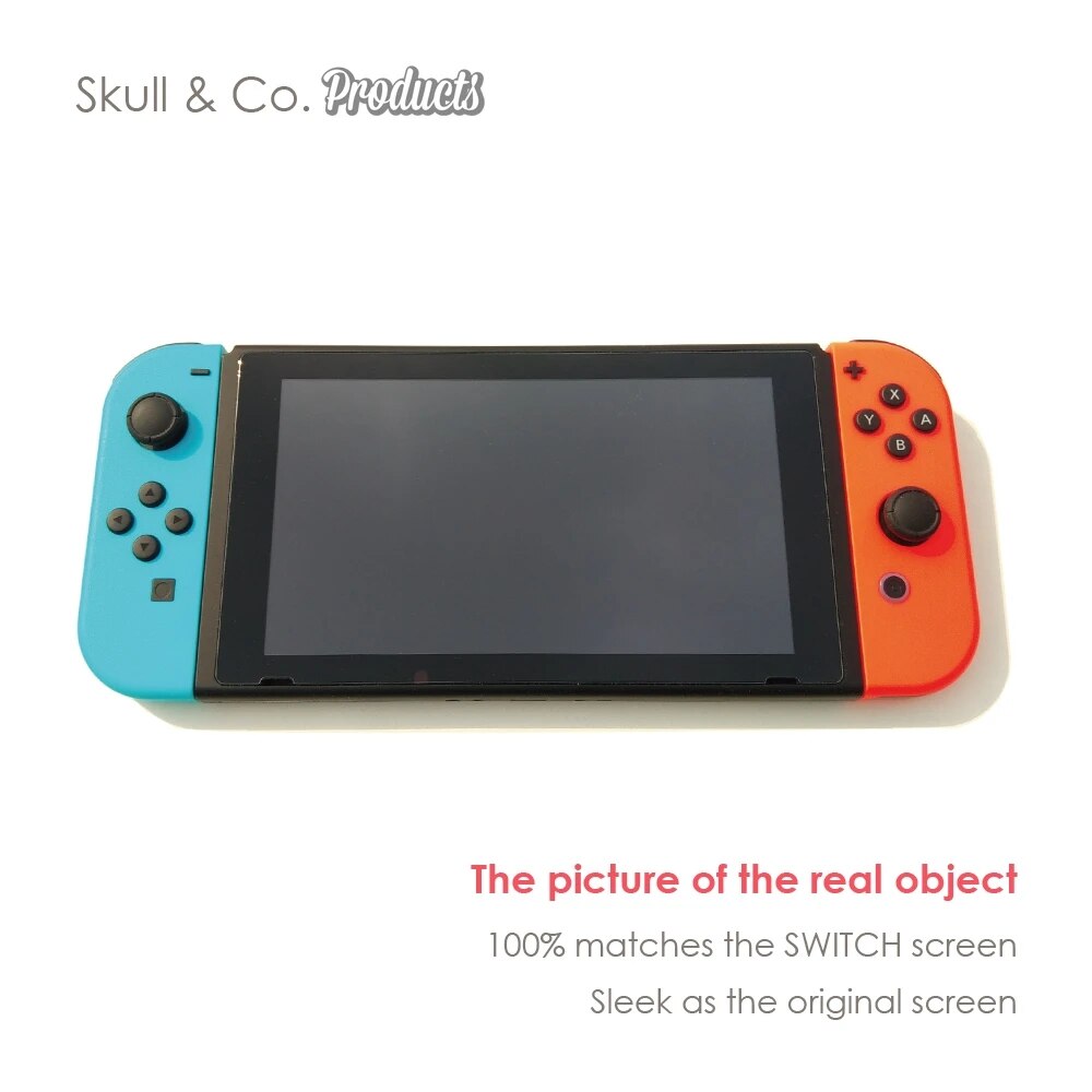 Skull & co. nintendo switch protetor de tela filme de vidro temperado 2 pcs pacote