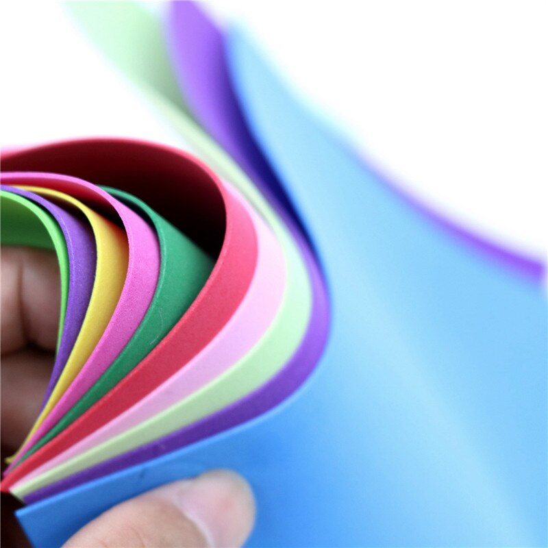10 Sheets Foam Paper Sponge Paper DIY Craft for Kids Fold Scrapbooking Cutting Decor Paper Kindergarten Manual Crafts Materials