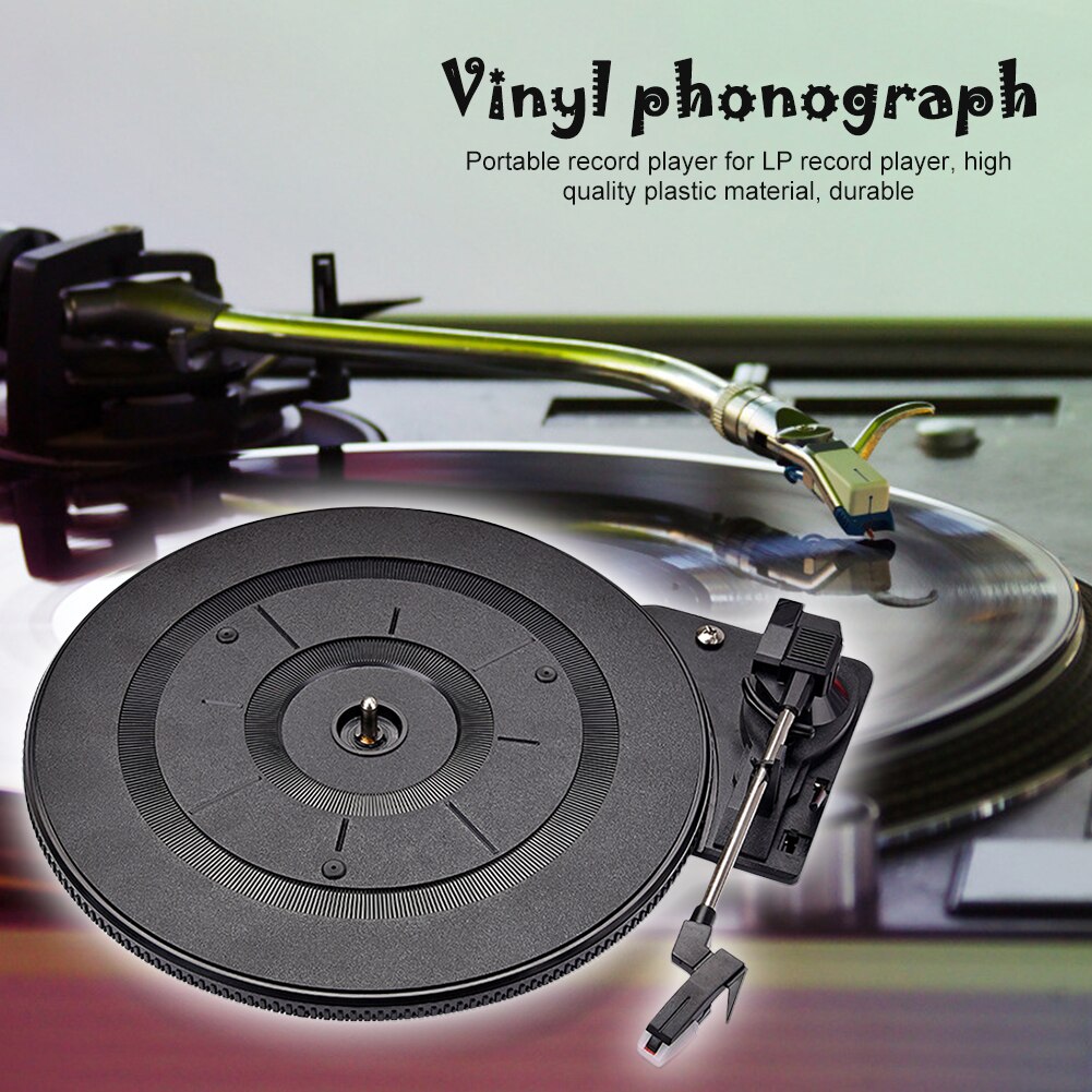 Lecteur de disque vinyle universel LP platine 3 vitesses phonographe Portable disque noir solide et Durable pour votre ancien lecteur de disque