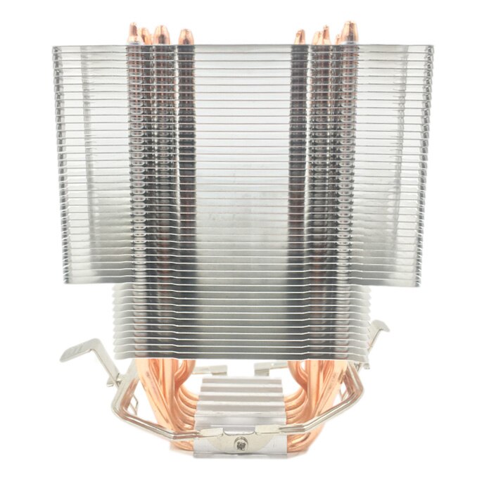 Refroidisseur de processeur sans ventilateur 12Cm ventilateur 6 radiateurs en cuivre radiateur de refroidissement sans ventilateur pour LGA 1150/1151/1155/1156/1366/775 AMD
