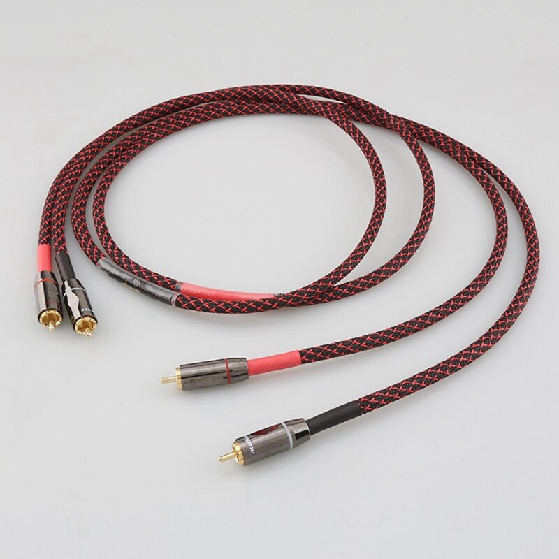 4-Core Zuurstofvrij Koper Verzilverde Rca Signaal Kabel Audio Kabel Twee Te Twee audio Cd Versterker Dubbele Lotus Kabel