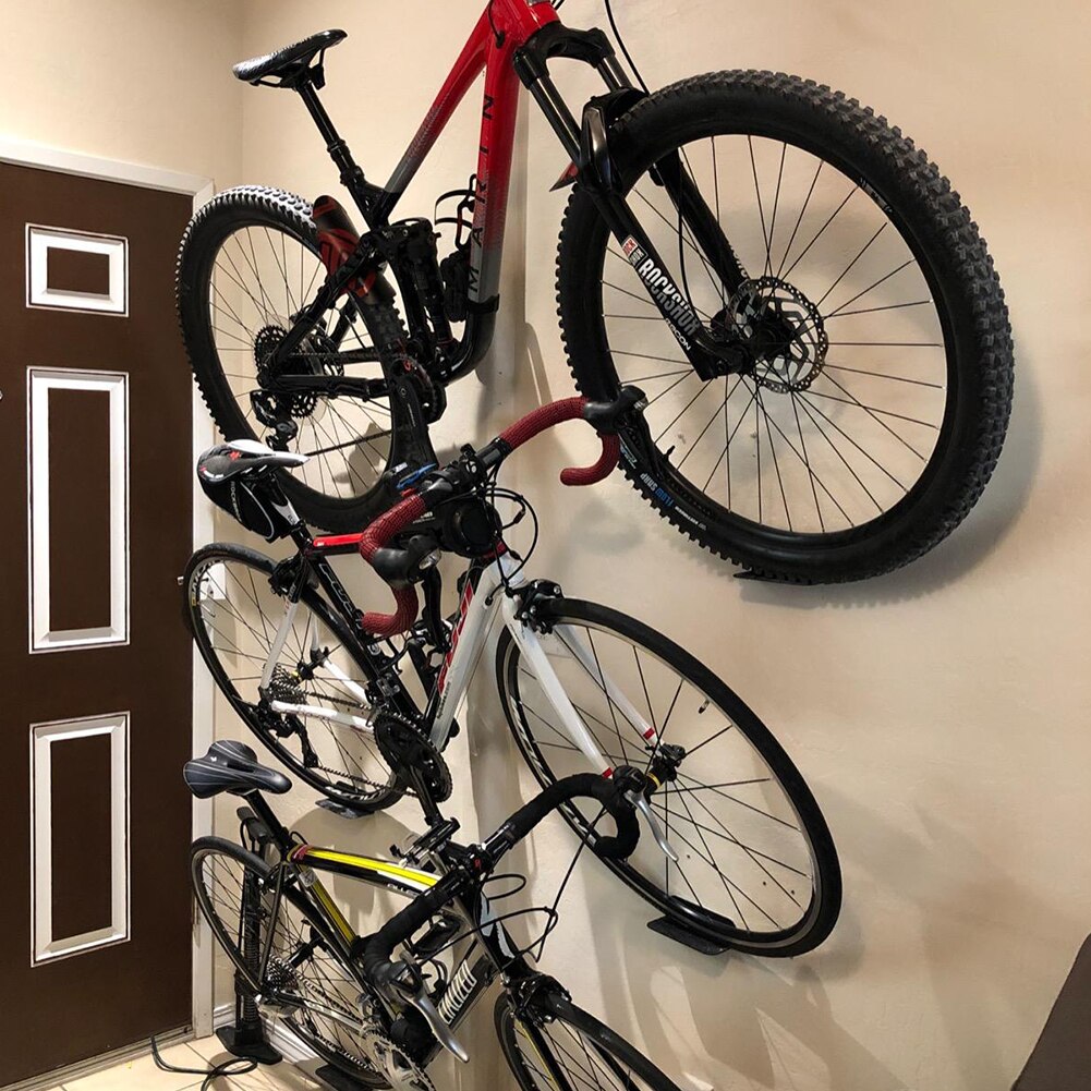 3 stk/sett sykkelstativholder sykkeloppbevaringsstøtte pedal veggfeste butikk sykling display stativ dekk hengende forsyninger