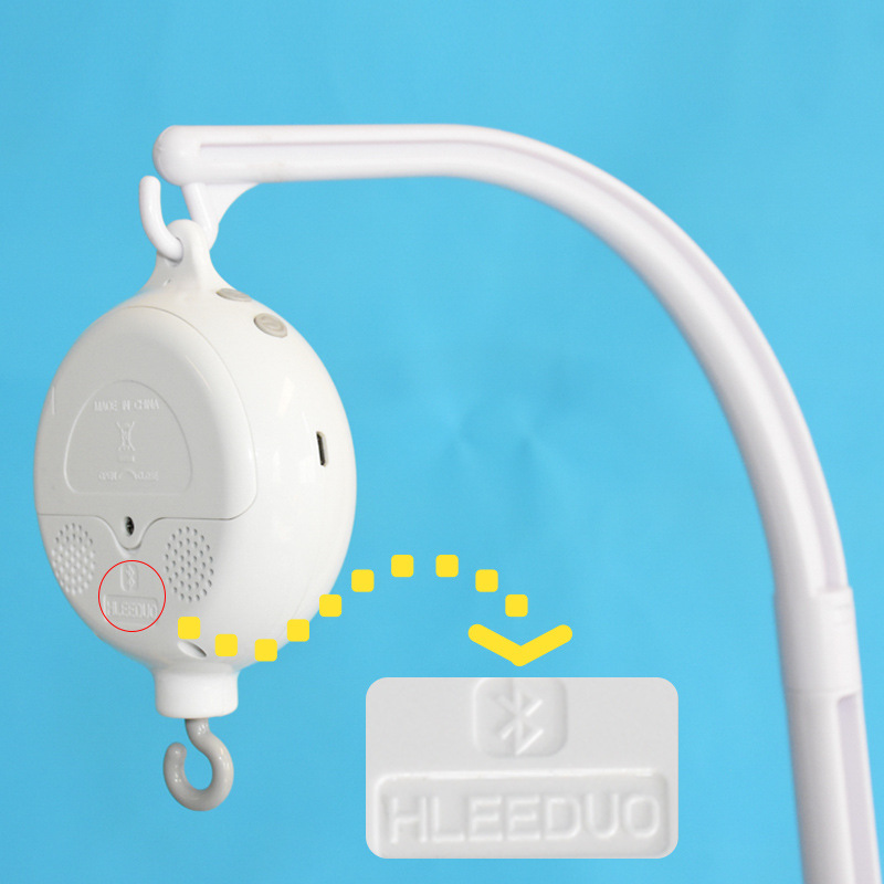 Baby Boy Girl Novelty Rattles Toy Rotating Hanging Crib Bed Mobile Bell Toy Safe and Non-toxic Music Box Toy For Bluetooth d