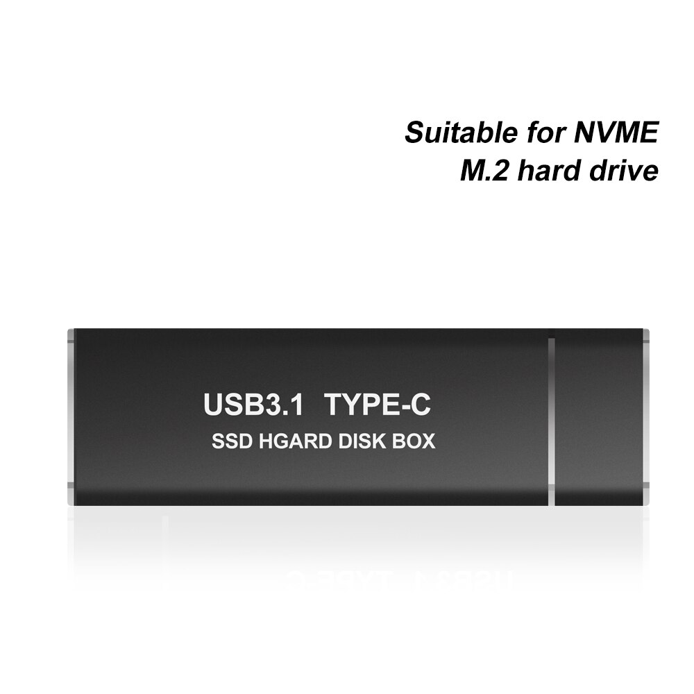 Tishric hdd caixa de disco rígido 10gb caso hdd externo adequado para ngff/nvme m.2 tipo de disco rígido-c adaptador usb 3.0 caixa ssd: NVME to type c