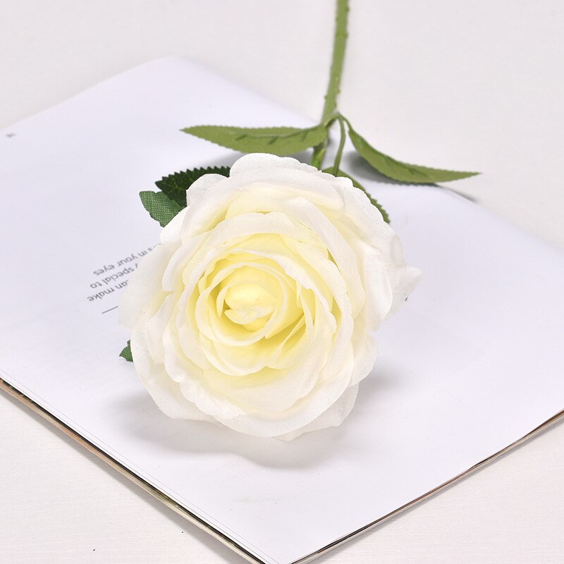Rose Wedding simulation flower silk flower home hotel wedding decoration artificial flower ins wind factory direct: white