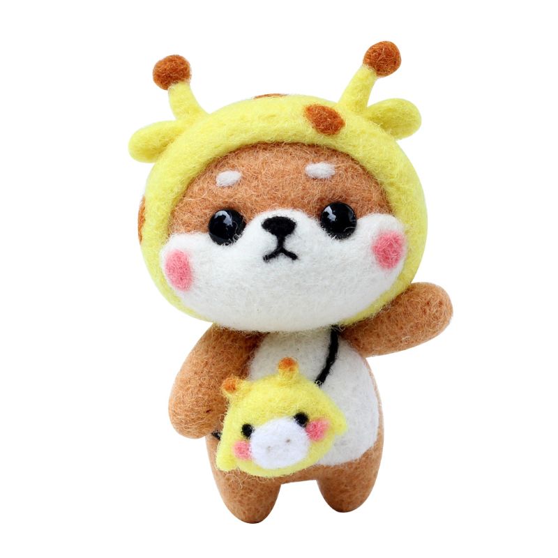 Lovely Dog Wool Felt Craft DIY Unfinished Poked Set Handcraft Needle Material: 04
