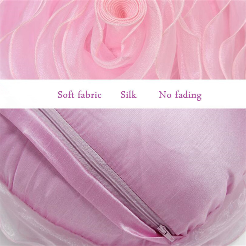 3d Yarn Rose Pillows Romantic Flower Sofa Cushion Bed Flower Pillows Wedding Decor Rose Pillows Valentine's Day