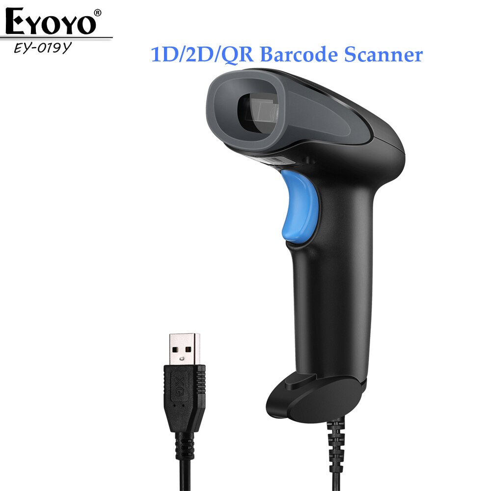 Eyoyo Bedrade 1D 2D Qr Barcode Scanner Usb Wired Handheld Datamatrix PDF417 Maxicode Bar Code Reader Scherm Scannen Voor Winkel