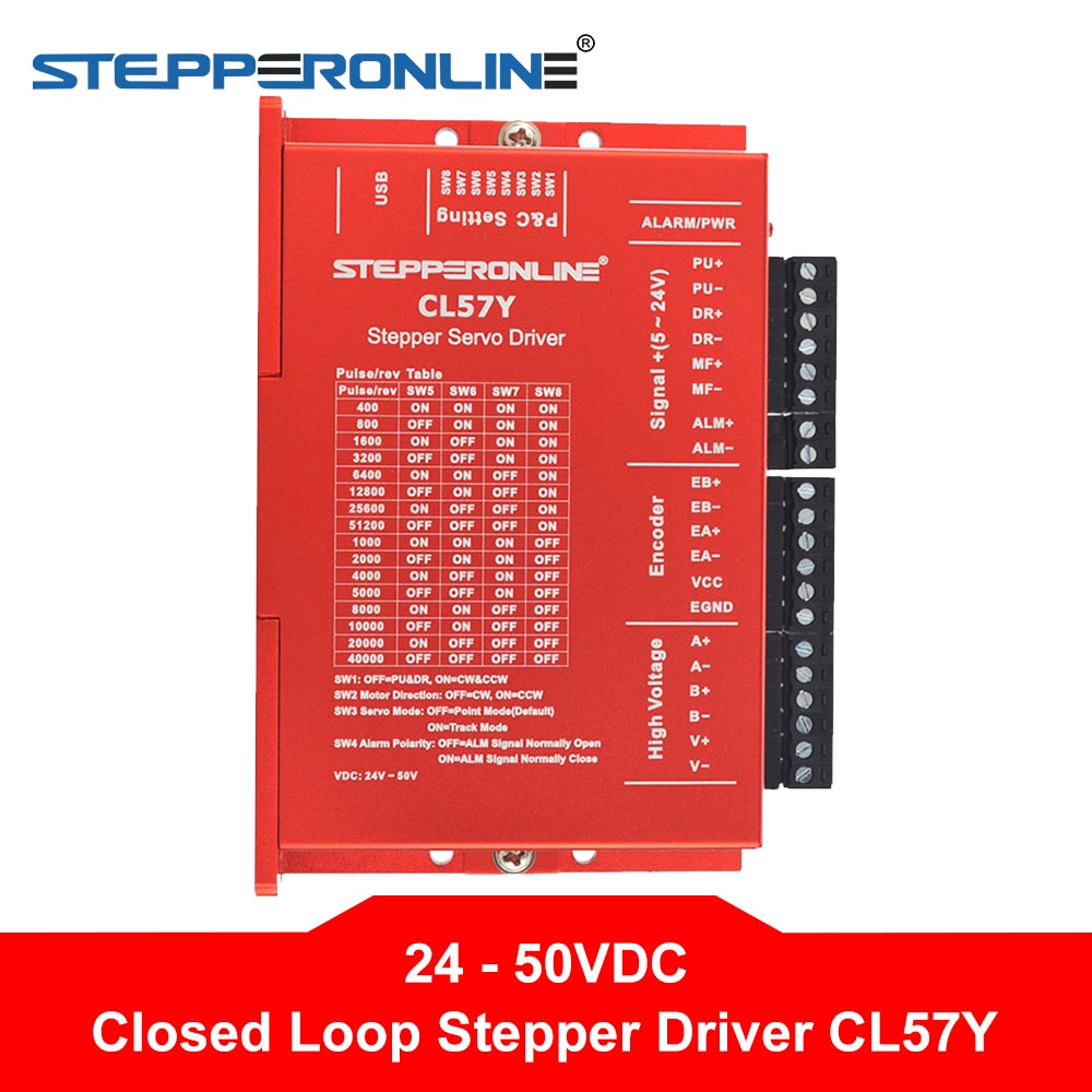 Closed Loop Stepper Motor Driver 0-7.0A 24-50VDC for Nema 17,23,24 Stepper Motor CL57Y