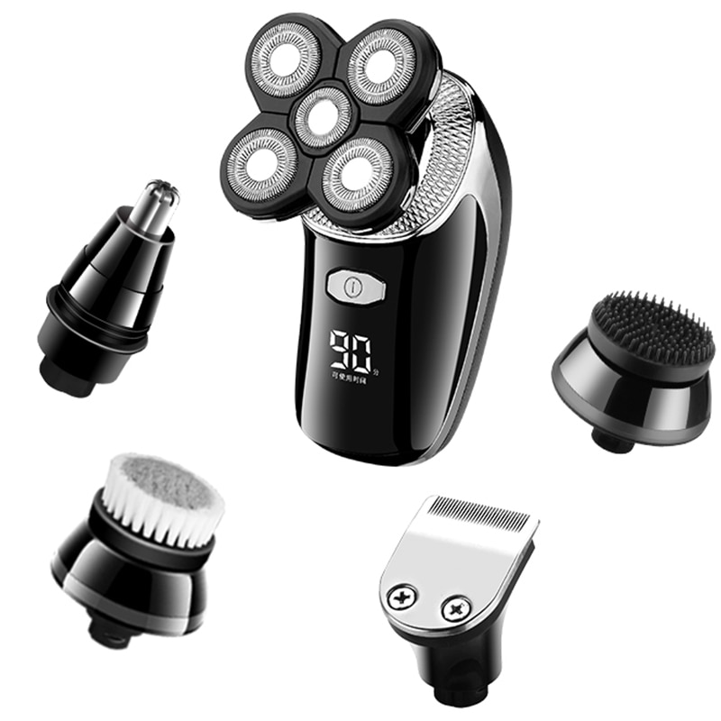 5in1 men‘s wet and dry shaving machine set Electric shaver Rechargeable Electric Razor beard facial grooming kit