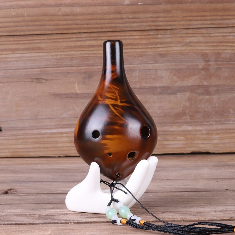 Ocarina Alto C en céramique à 6 trous, instrument classique de flûte de gourde avec sac de Protection, d'anniversaire pour enfants, directe