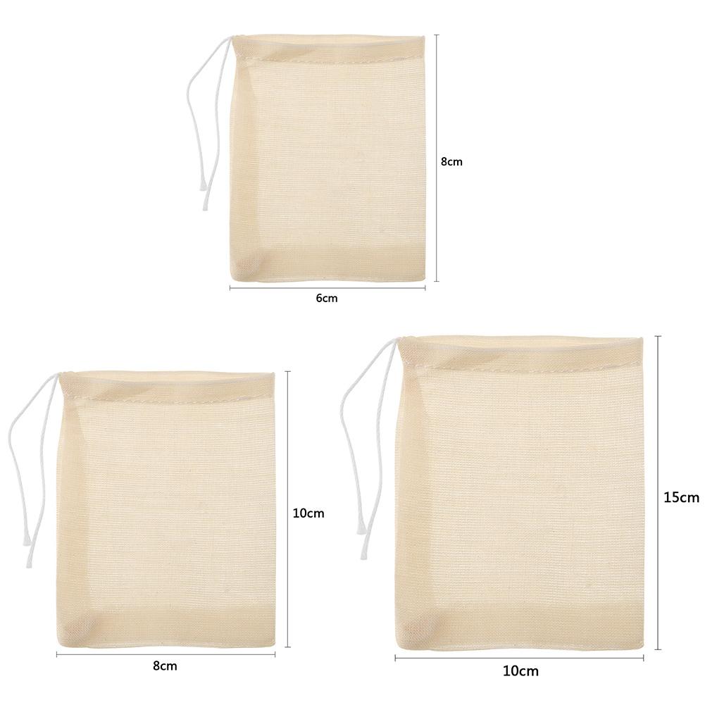 Sachets de thé en gaze de coton de alimentaire, 20 pièces, filtres à épices, infuseur avec ficelle, scellé