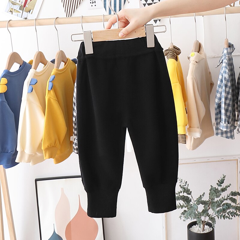 Baby Boys Girls Pants Kids Pants of Individual Trouser Leg Kids Spring Autumn Boys Casual Pants Elastic Pants