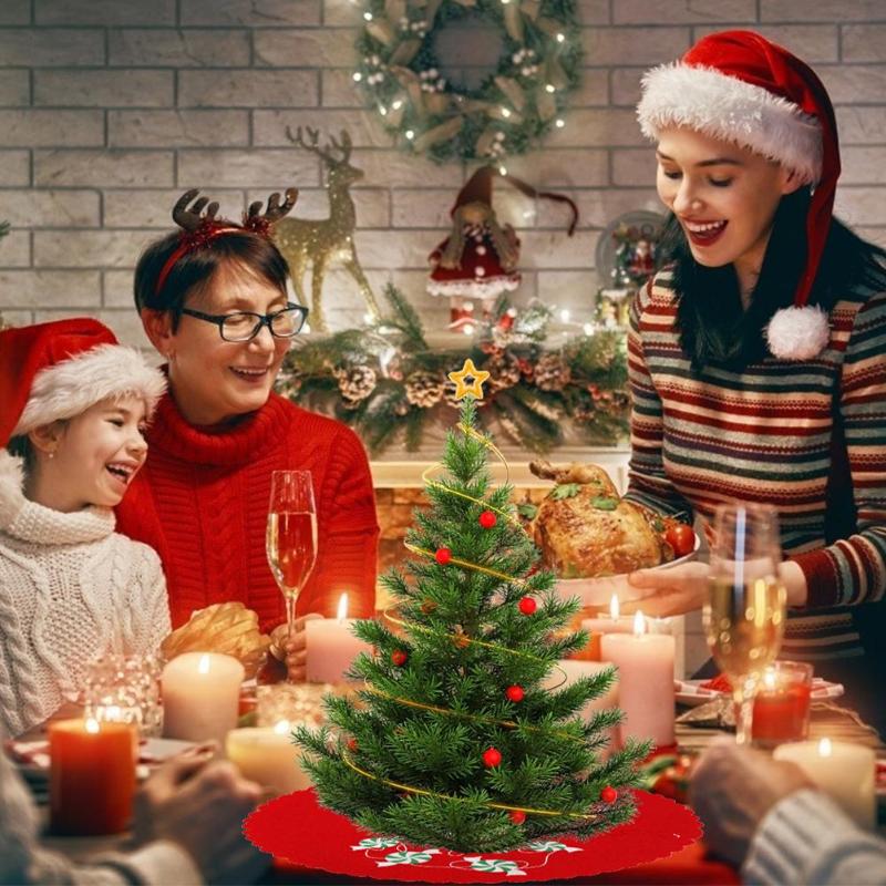 Juletre skjørt ruffle kant jul tre fot dekke teppe år dekor juledekorasjoner restaurant jul forsyninger