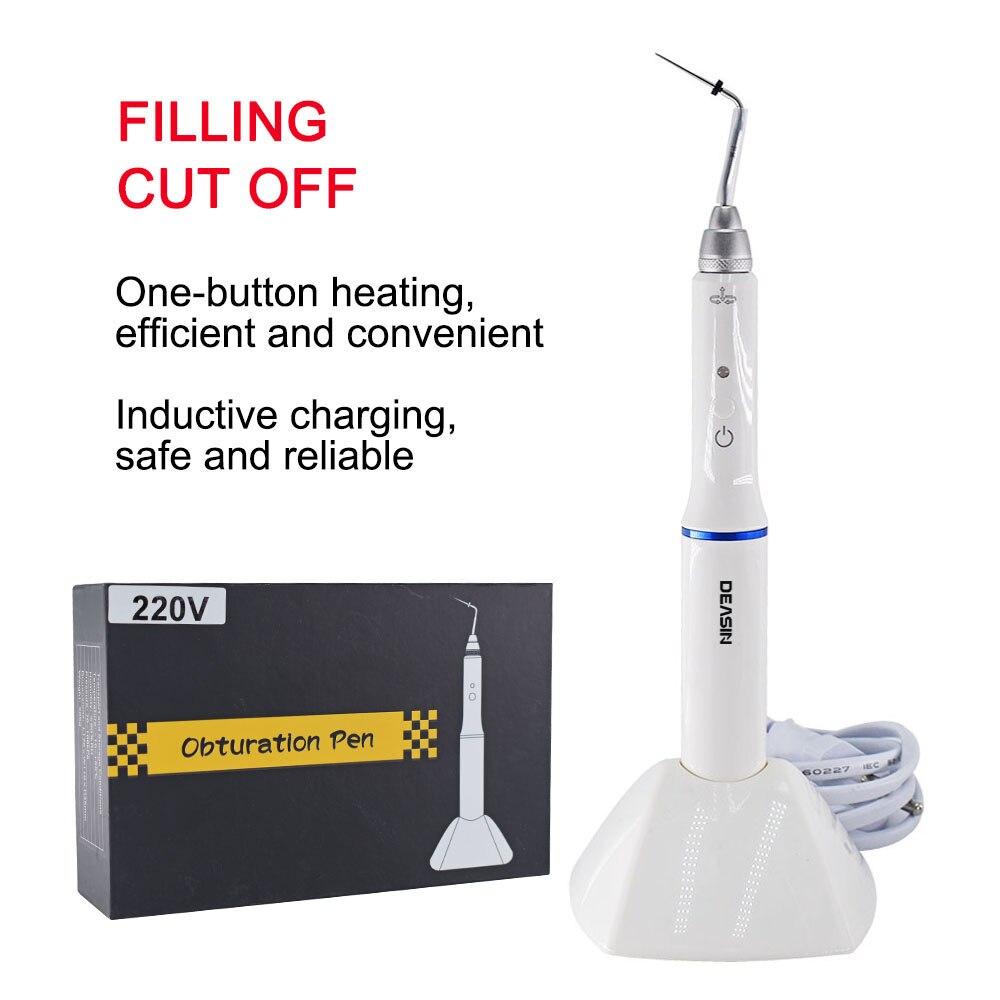 Sistema de obturación de gutapercha Dental, inalámbrico, pluma calentada, Endo, gutapercha, 2 puntas
