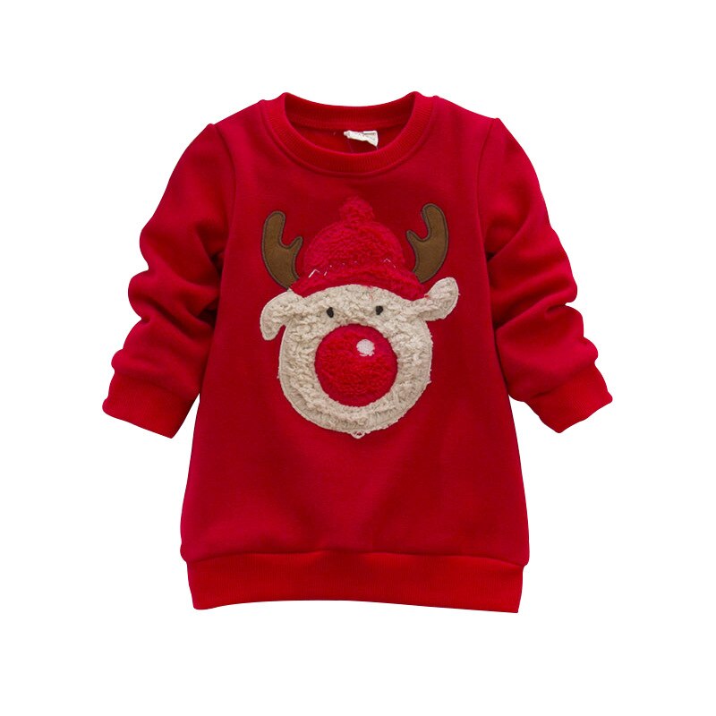 LZH Neue Winter Herbst Niedlichen Pullover Verdicken Sweatshirt Für Infant Mädchen Weihnachten Elch Warme Top Weihnachten Kleinkind Junge Kleidung