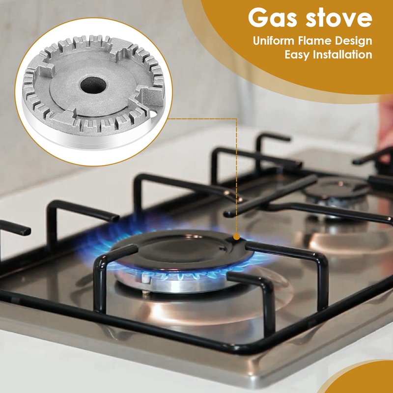 1Set Cooker Hoed Set Fornuis Deksel Opgewaardeerd Oven Gaskookplaat Brander Kroon Vlamdop Past Op De Meeste Gasfornuis Branders