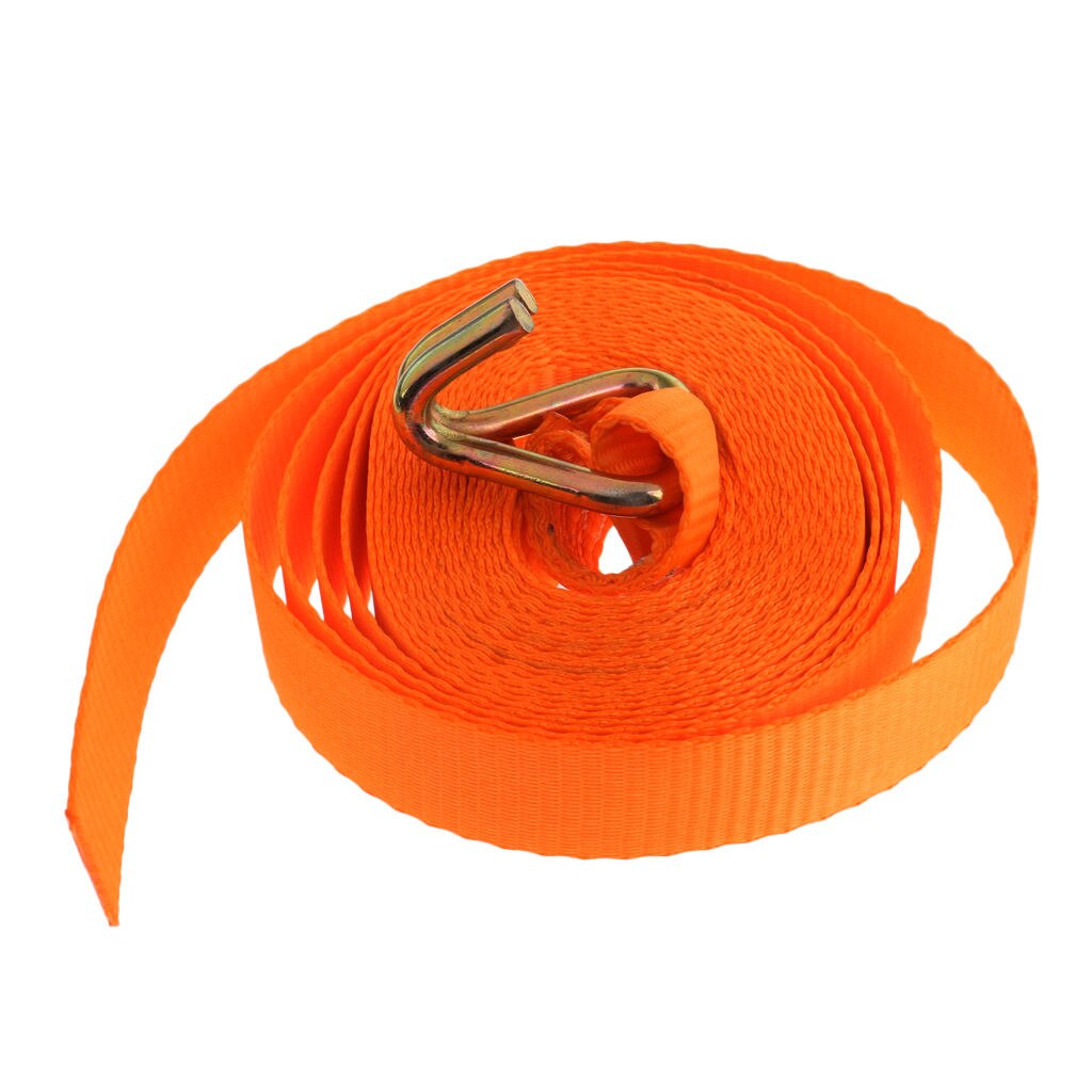 Strong 6m/20ft Ratchet Strap Webbing &amp; Dual J Hooks Tie Down Cargo Luggage 800KG Breaking Strength