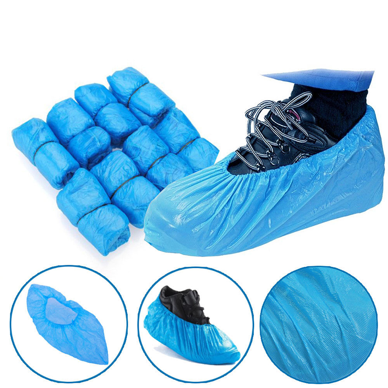 Copriscarpe monouso in plastica stivali da pioggia impermeabili antiscivolo antipolvere per uso domestico copriscarpe per interni per adulti