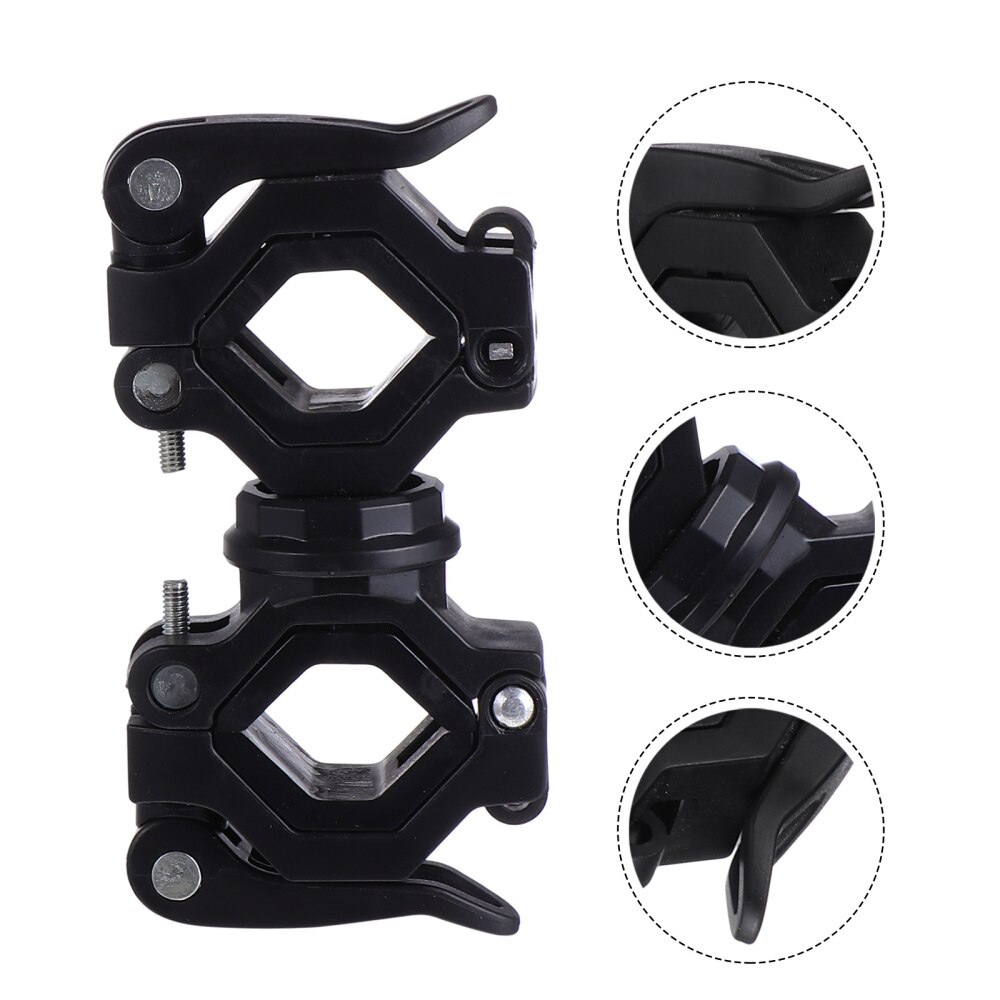 1 Set Bike Flashlight Holder Light Bracket Bike Front Lamp Holder: Black