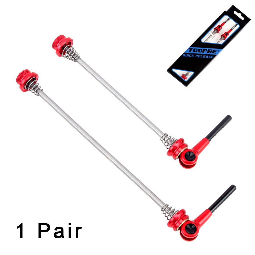 Titanium alloy Quick Release Skewers Elongated shaft Wheel hub Road bike: Red