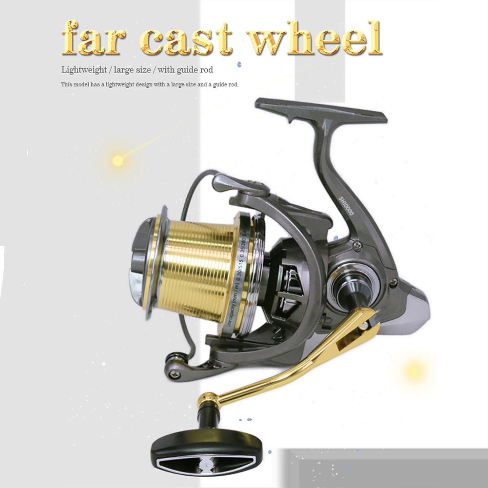 DEUKIO 6+1 Bearings Spinning Reel SH10000/12000 Long Cast Fishing Reel 20kg/44lb Drag Metal Spool Left Right Hand Saltwater