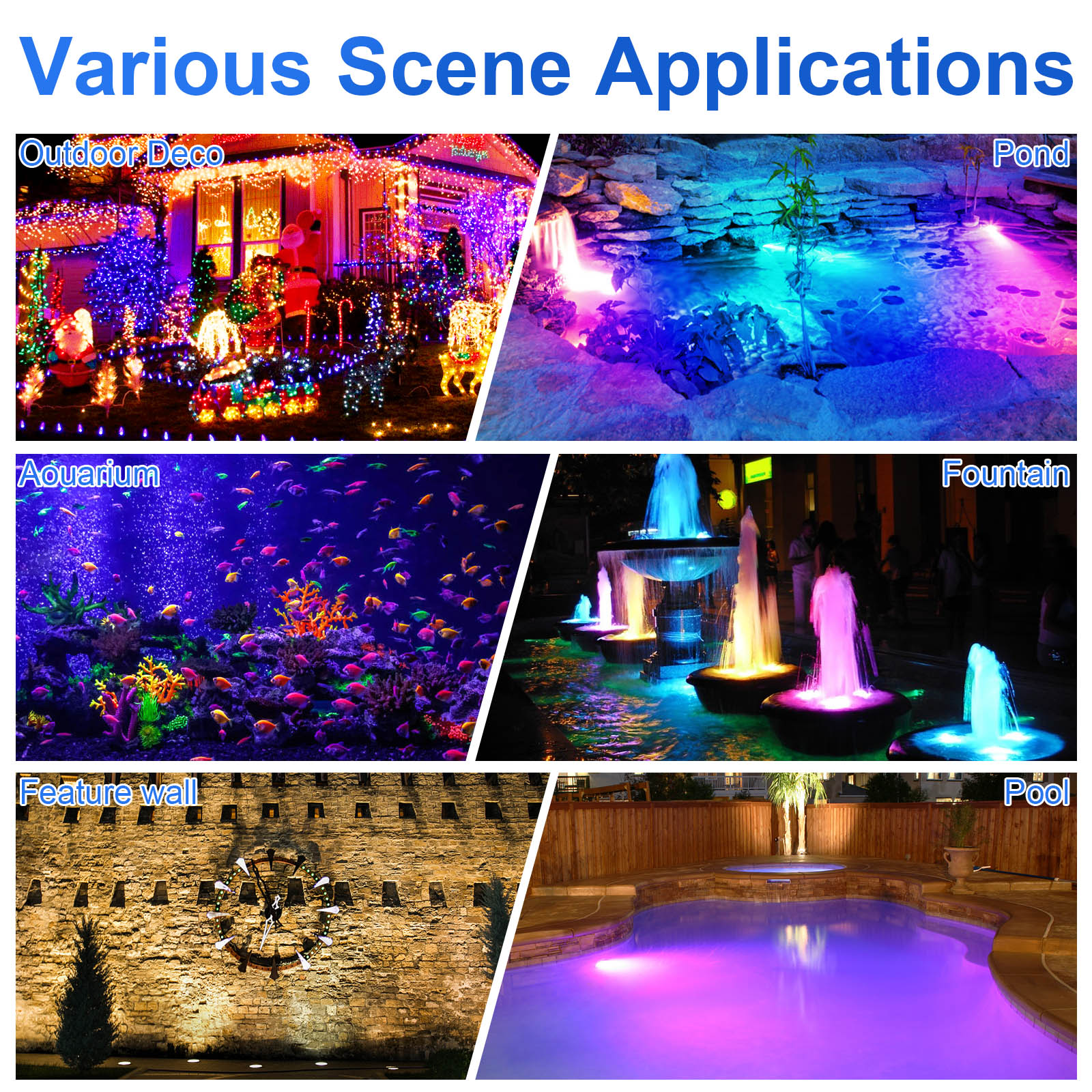 Luces LED sumergibles RGB, 1/2/3/4, impermeables IP68, fuente subacuática, punto de estanque, lámpara de paisaje de piscina regulable
