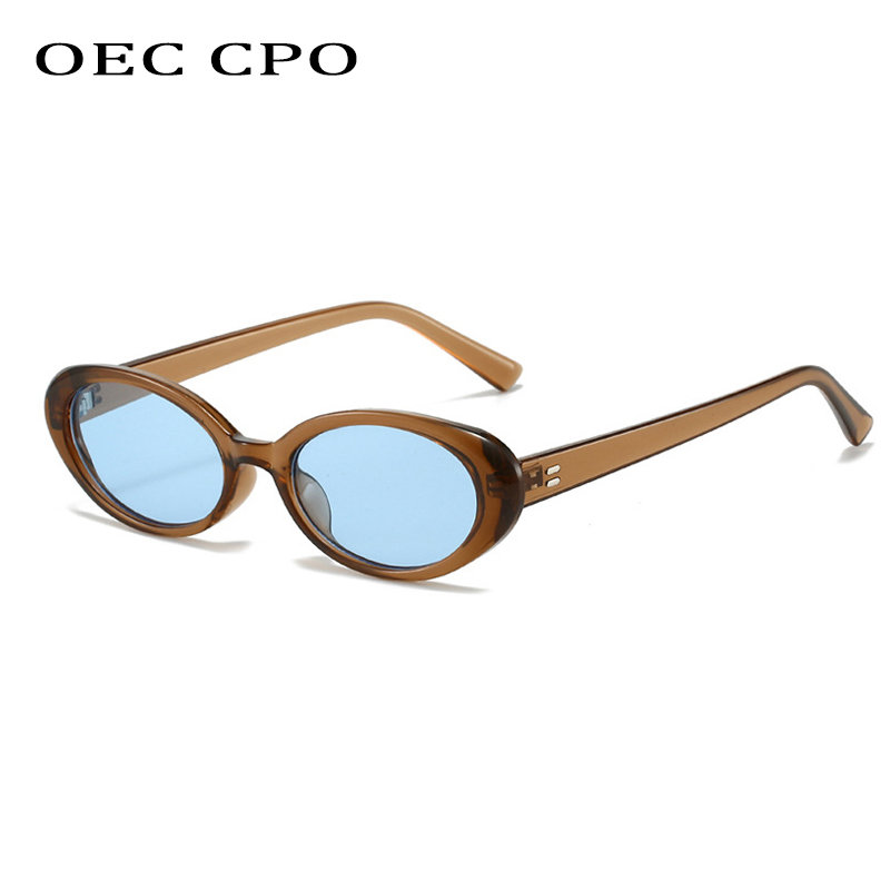 Gafas de sol ovaladas Retro Vintage para mujer, lentes de sol redondas de de para hombre UV400, estilo Punk, gafas de lujo para mujer 2024