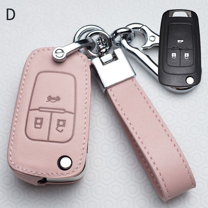 Leder Auto Schlüssel fallen Volle Abdeckung Für Buick Chevrolet Cruze Opel Vauxhall Insignien Mokka Zugabe Auto Falten Schlüssel Hülse Schutz: D